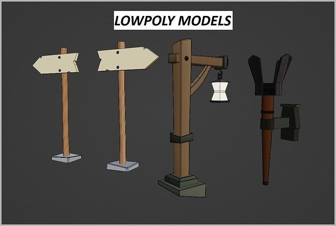 Game assets Pack Low-poly 3D model Low-poly 3D model