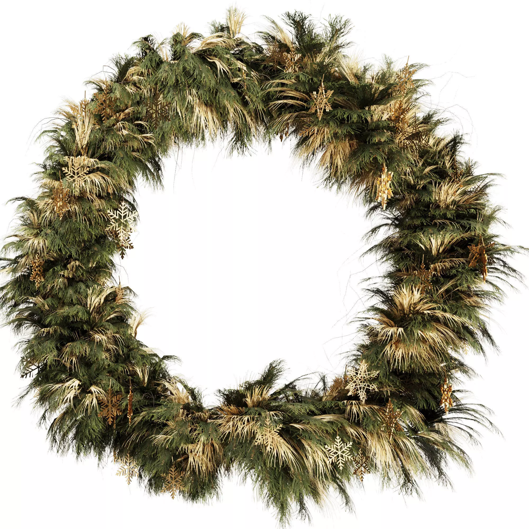 Christmas Wreath Set2 3D model_0