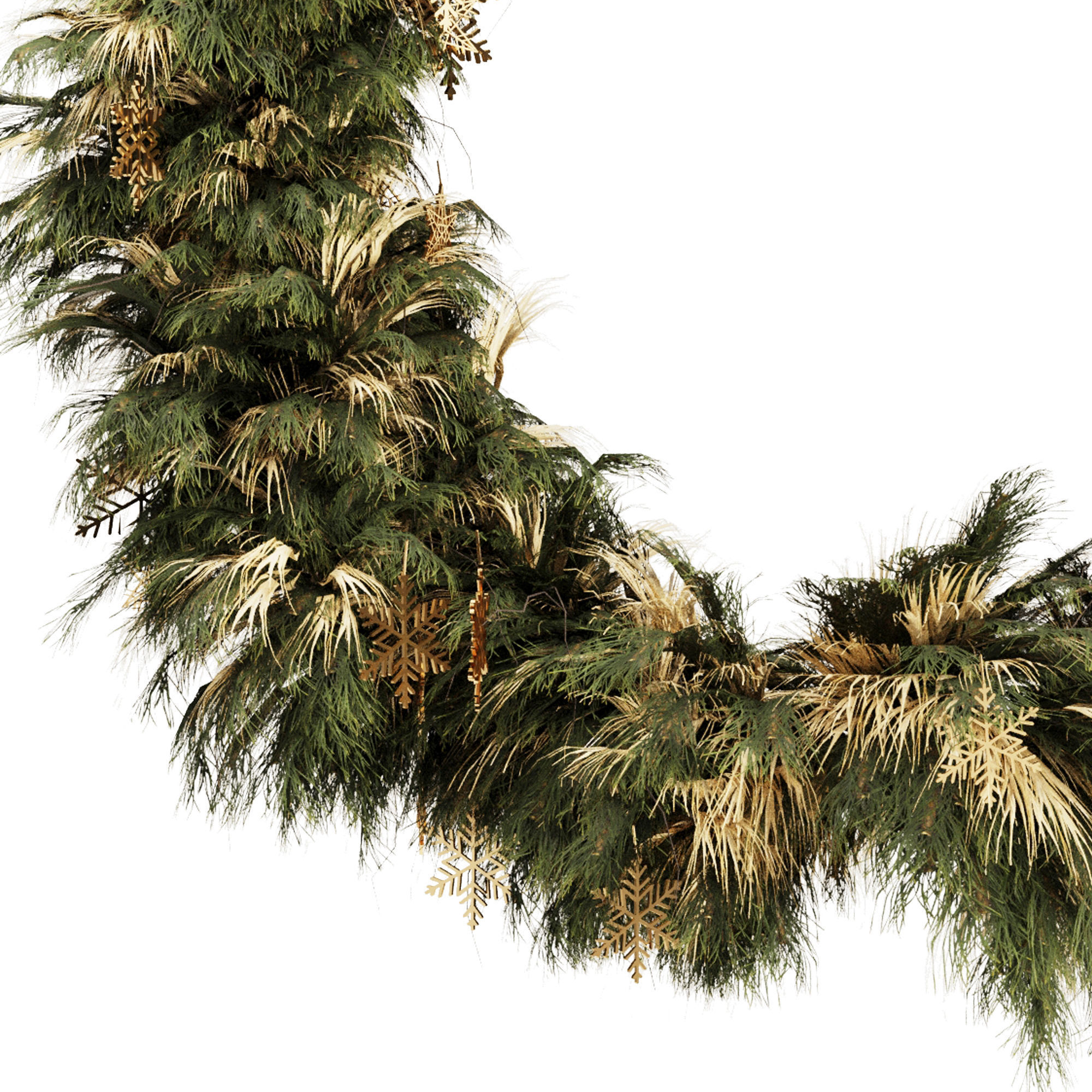 Christmas Wreath Set2 3D model_3