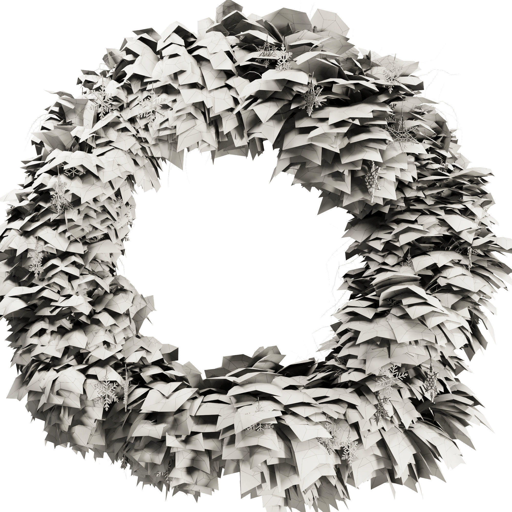 Christmas Wreath Set2 3D model_5