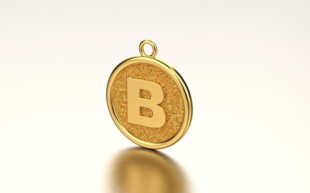 Pendant Alphabet letters 3D Model Collection 3D print model_2