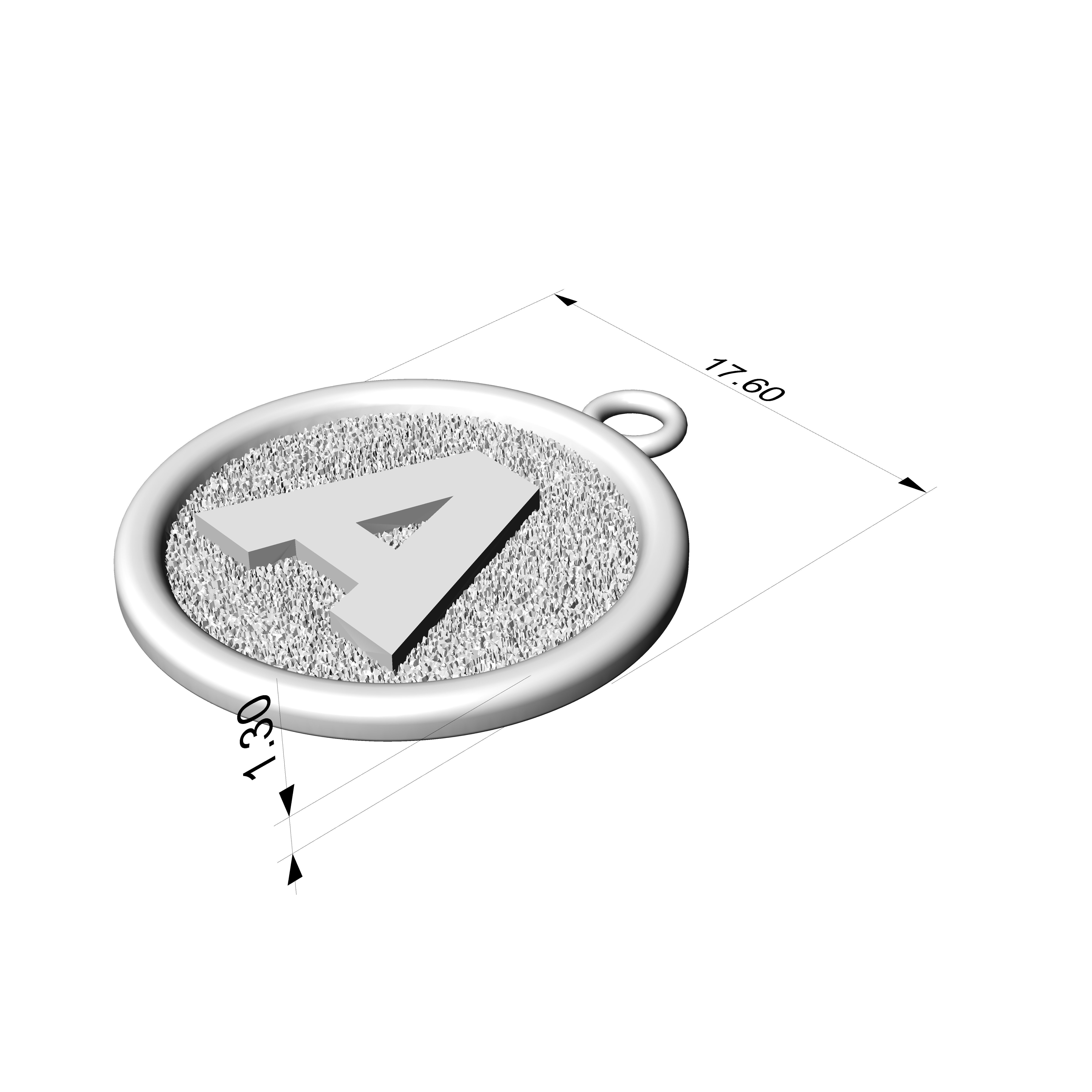 Pendant Alphabet letters 3D Model Collection 3D print model_5