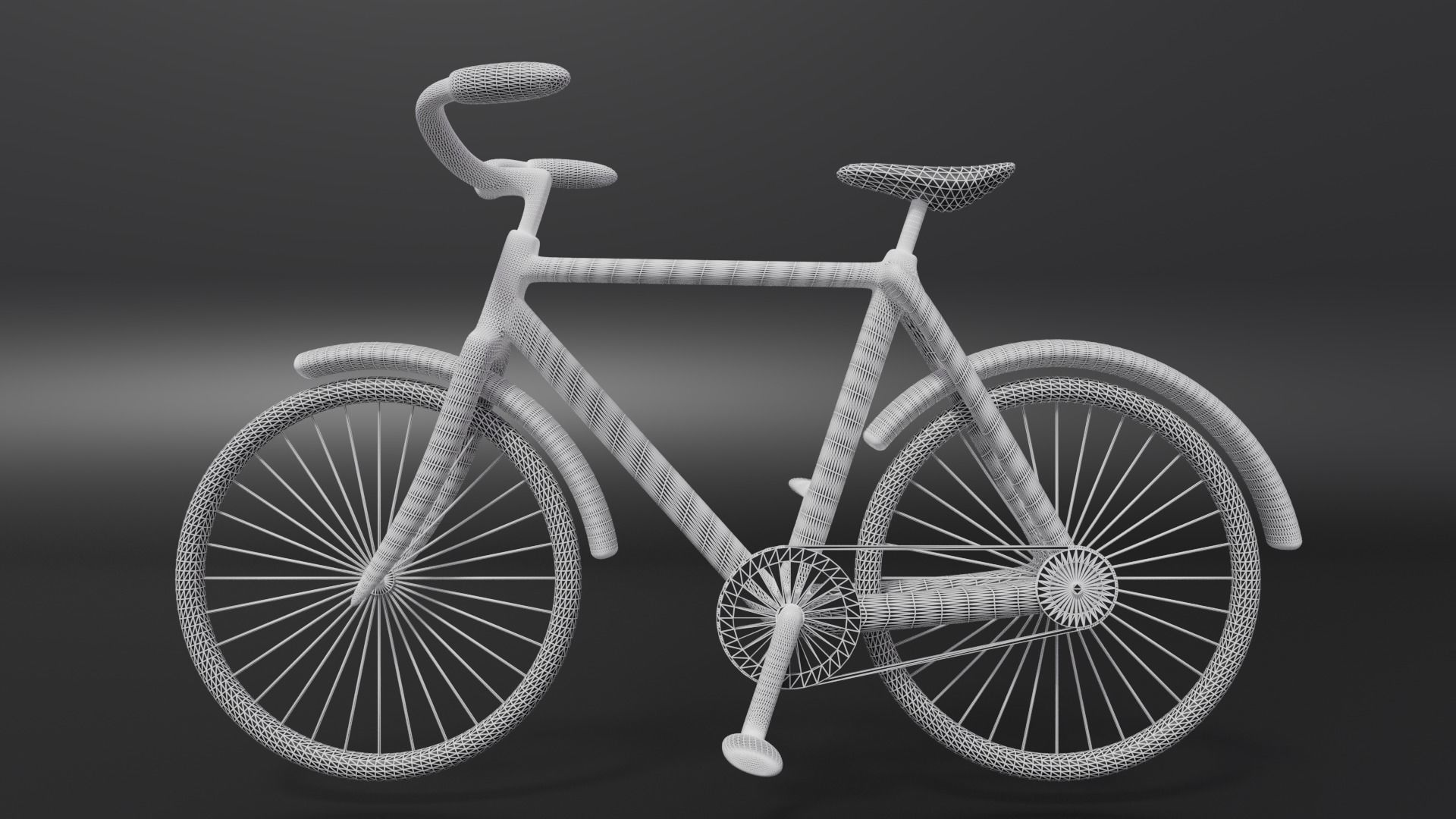Cartoon Cute Bicycle 3D model_9