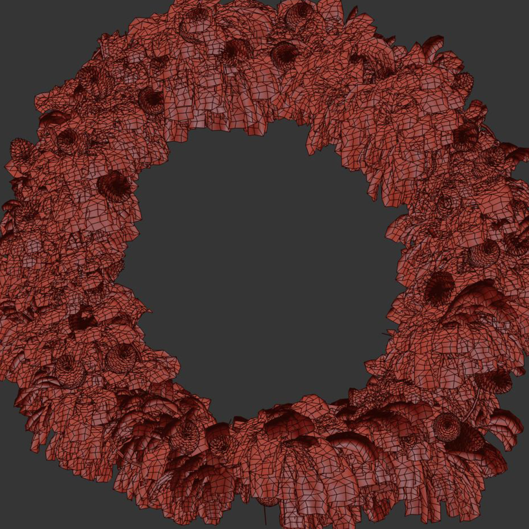 Christmas Wreath Set4 3D model_5