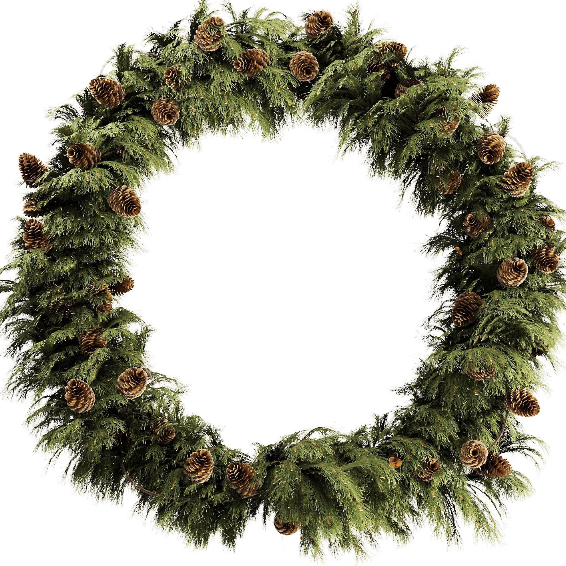 Christmas Wreath Set4 3D model_2
