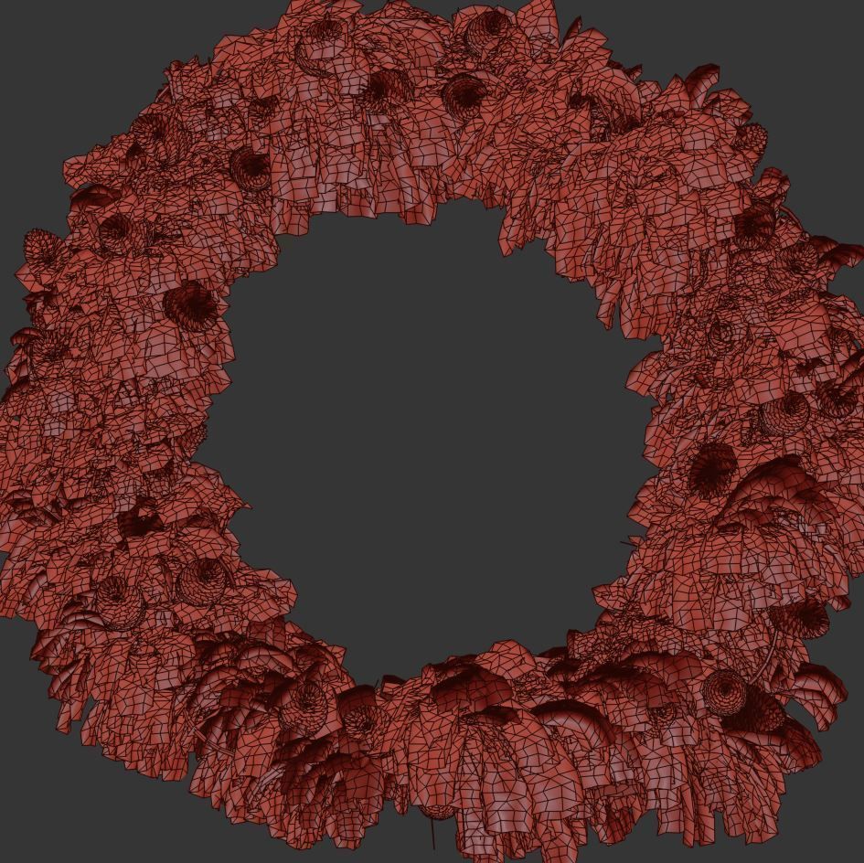 Christmas Wreath Set4 3D model_1