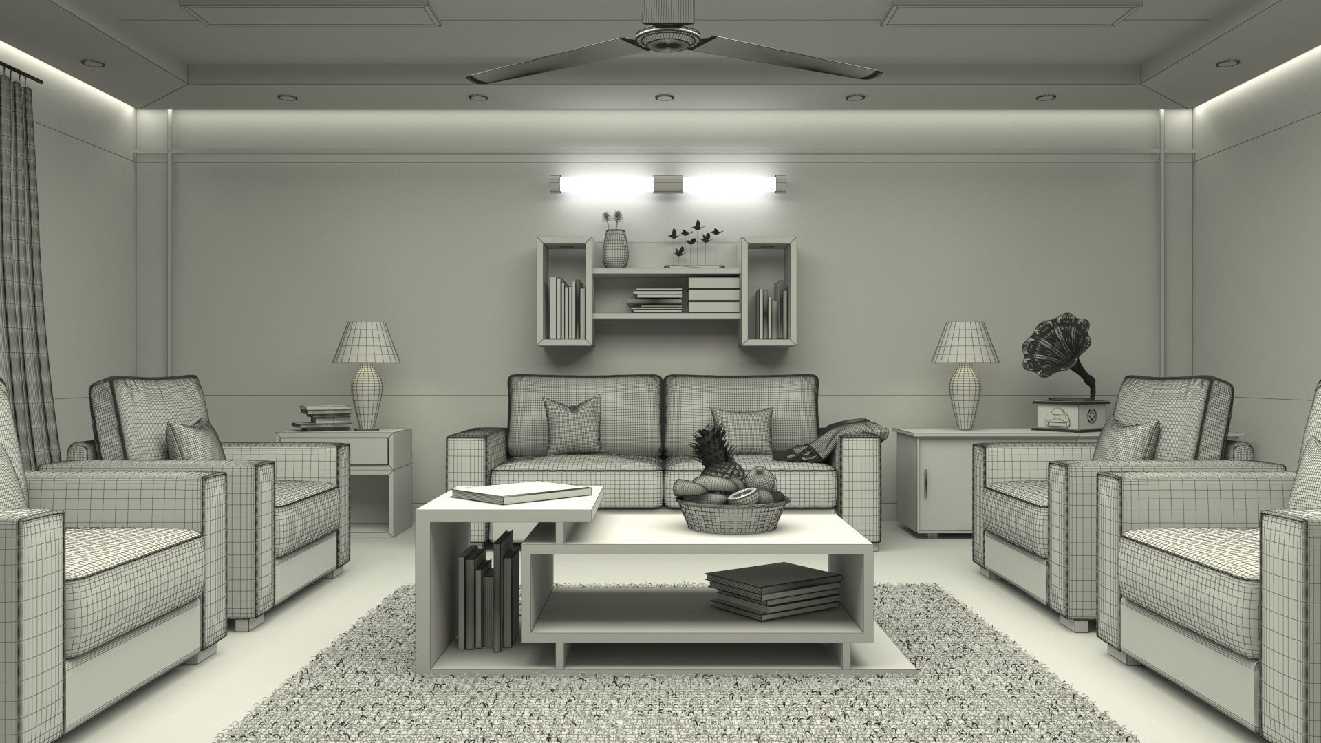 Room Interior 3D print model_6