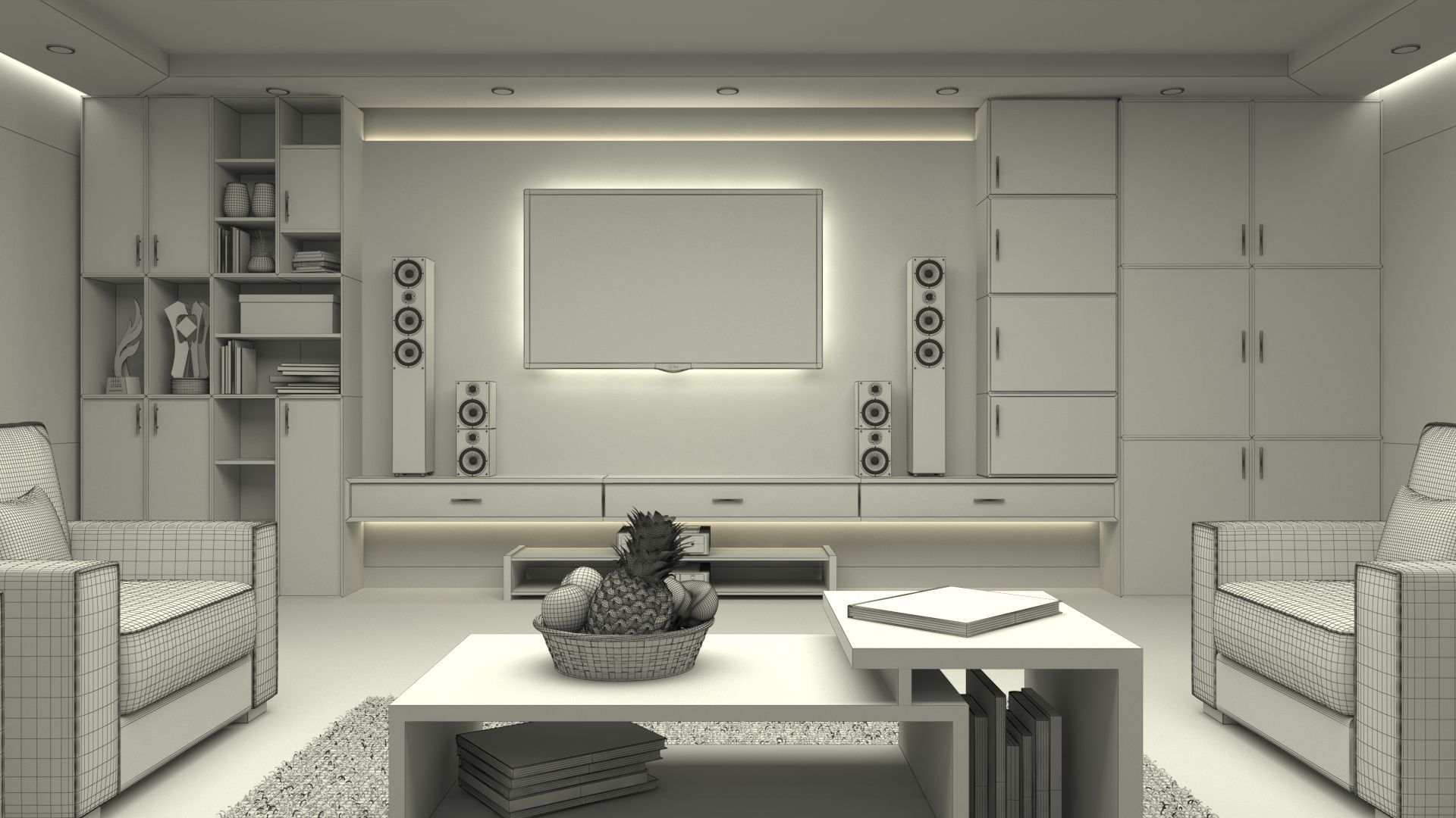 Room Interior 3D print model_7