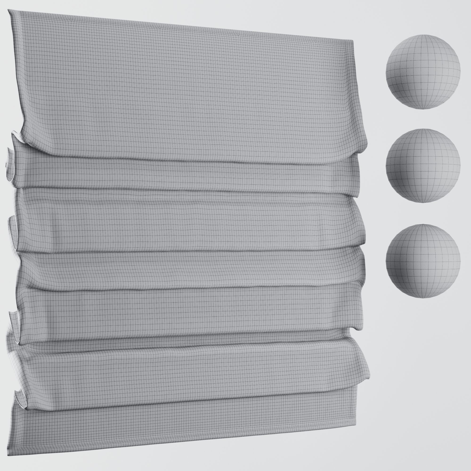 Curtain Set M36 3D model_3