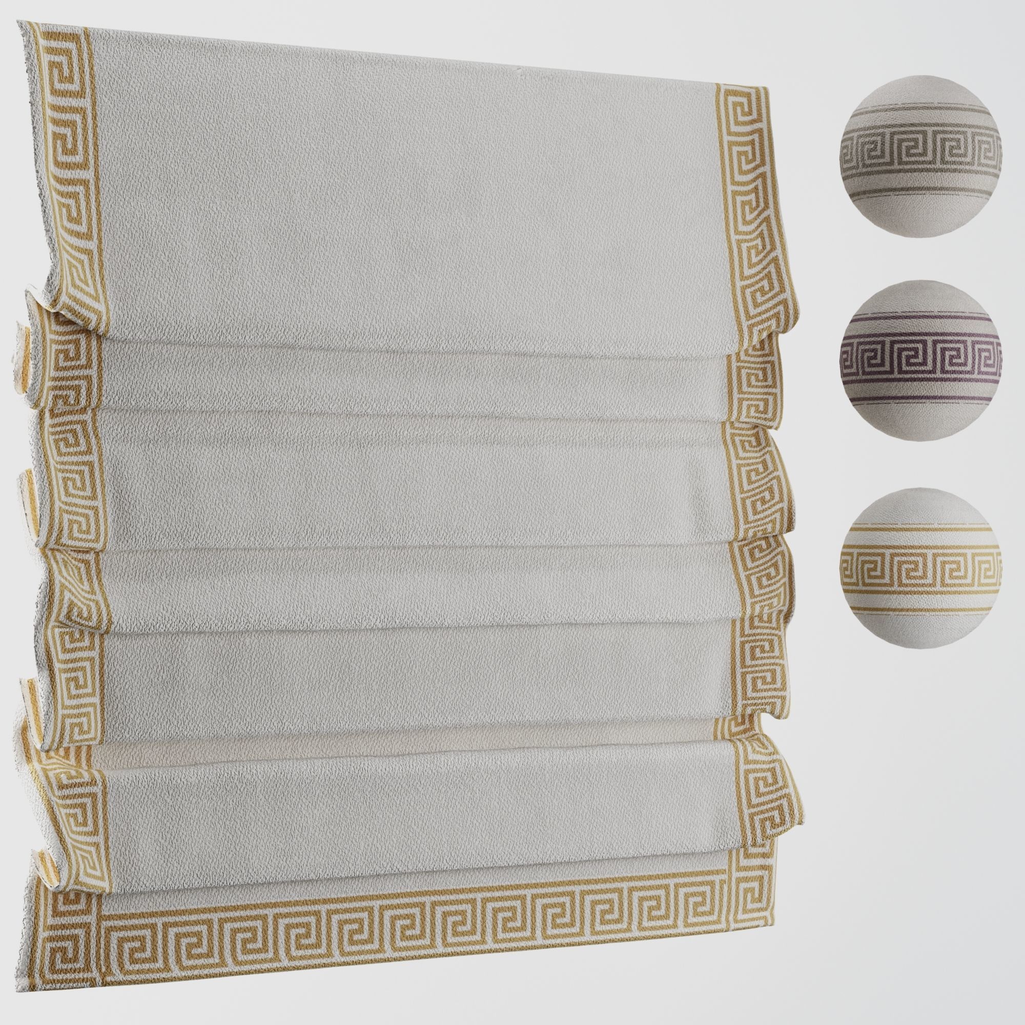 Curtain Set M36 3D model_2