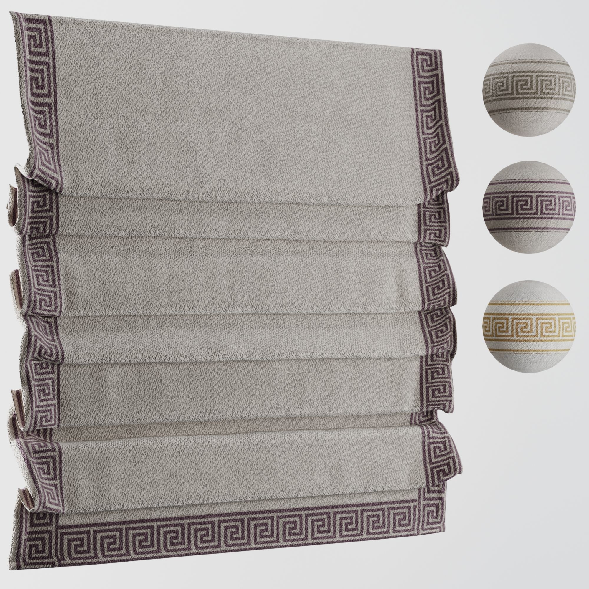 Curtain Set M36 3D model_1
