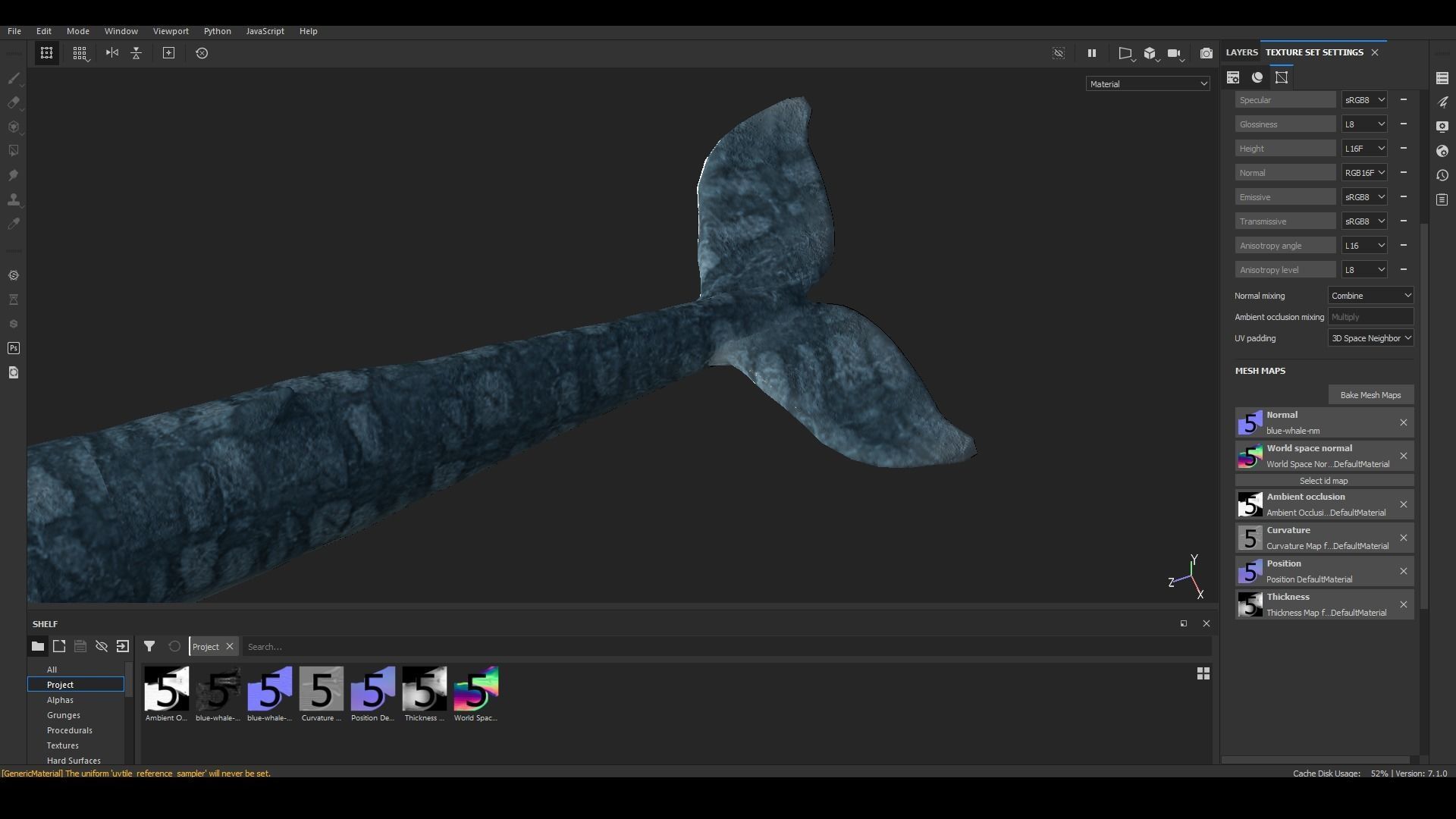 Realistic Blue Whale Rigged Low-poly 3D model_27