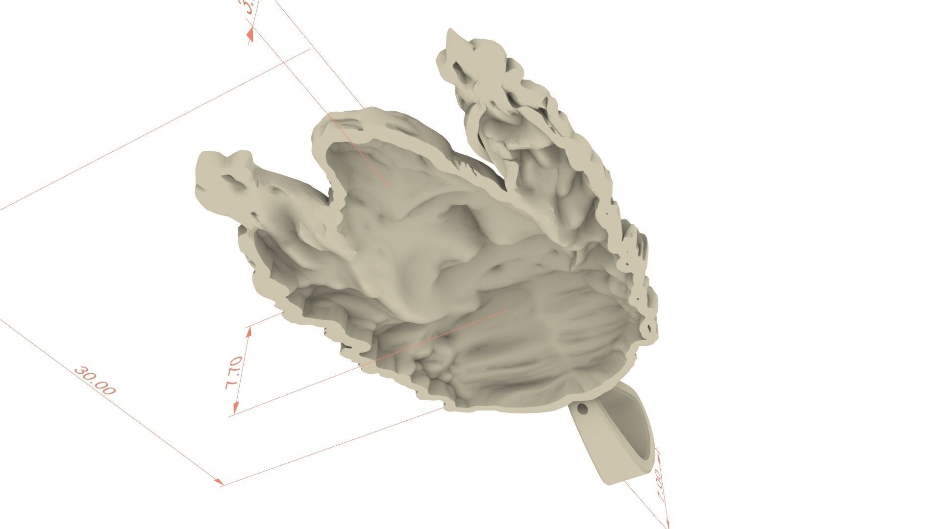 Jesus Face Pendant Necklace 3D print model_6