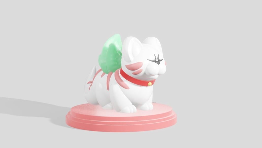 Dinosaur Cat Plant Vase and Cute Box 3D print model_1