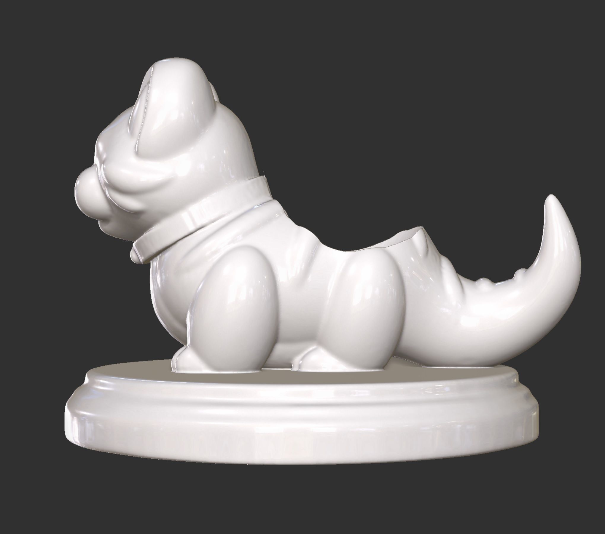 Dinosaur Cat Plant Vase and Cute Box 3D print model_3