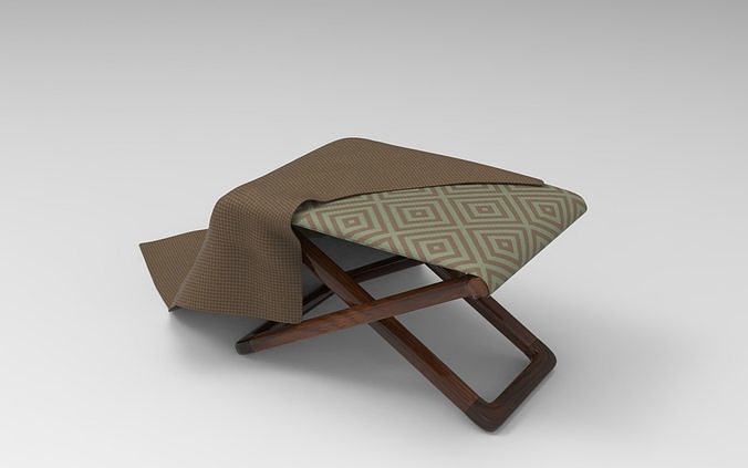 Pippid Foldable Stool Low-poly 3D model