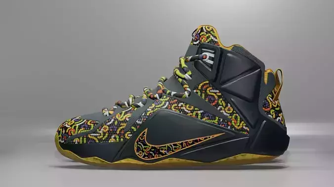 Nike Lebron geometric curve pattern