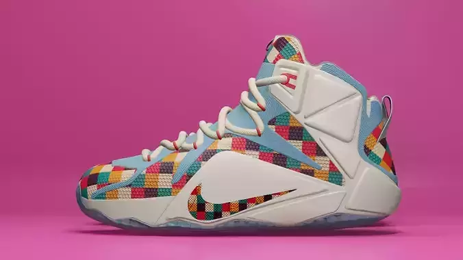 Nike Lebron colourful checker 1