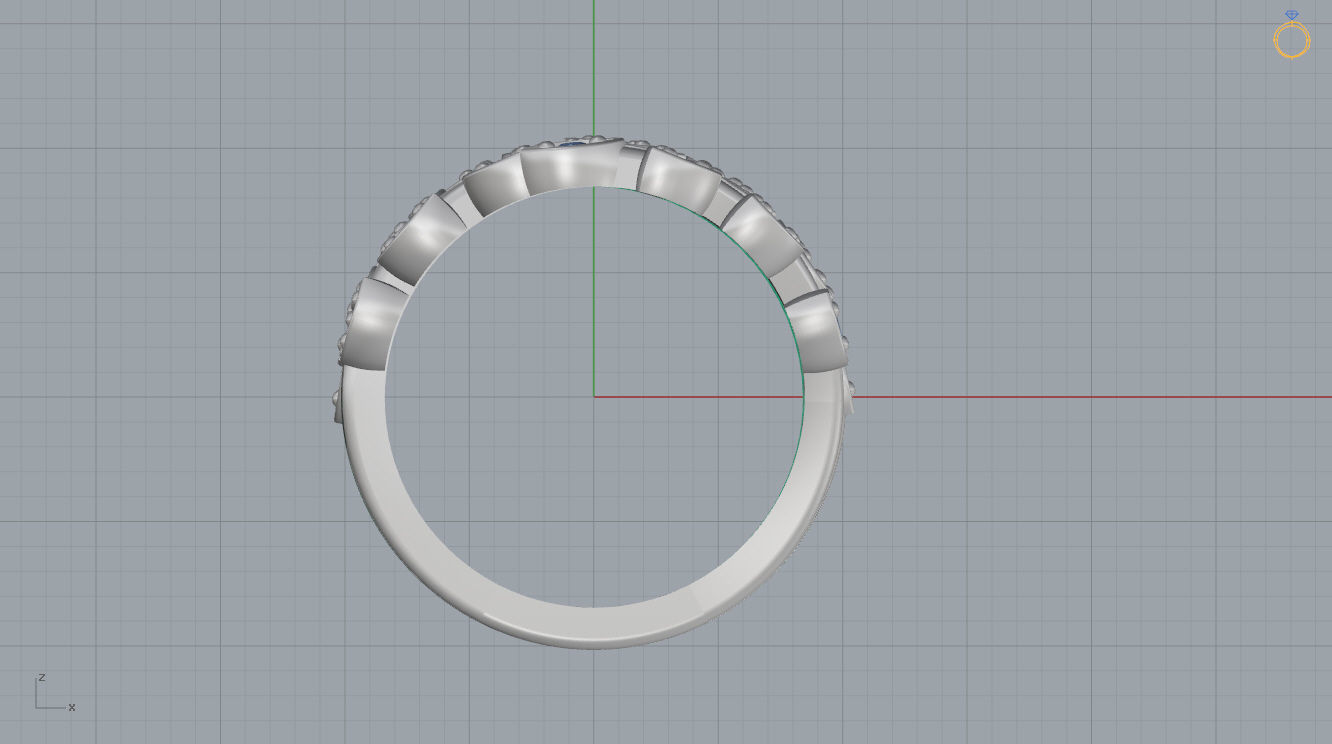 Leaf Ring 3D print model_9