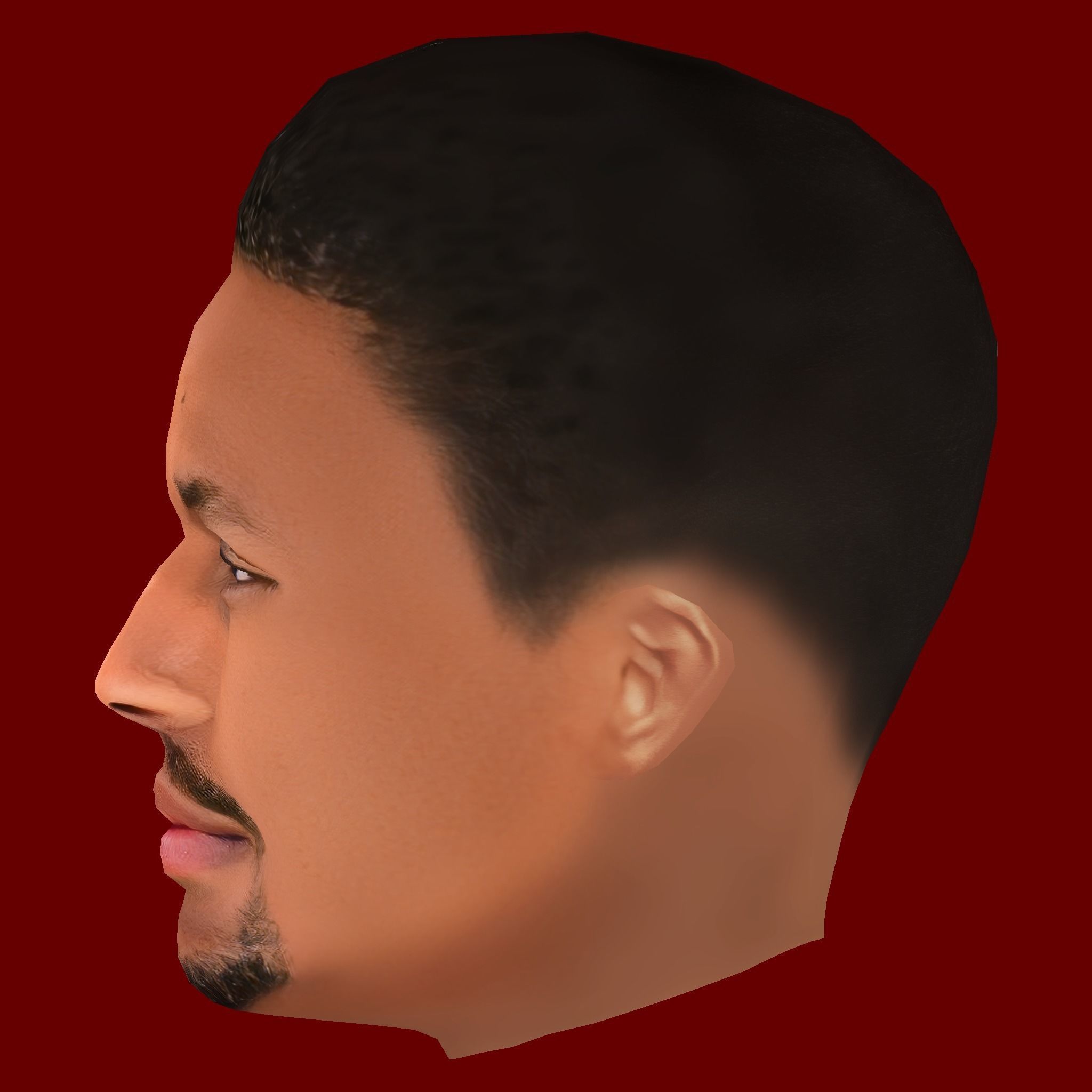 Eder Militao Head - Low poly head for game Low-poly 3D model_2