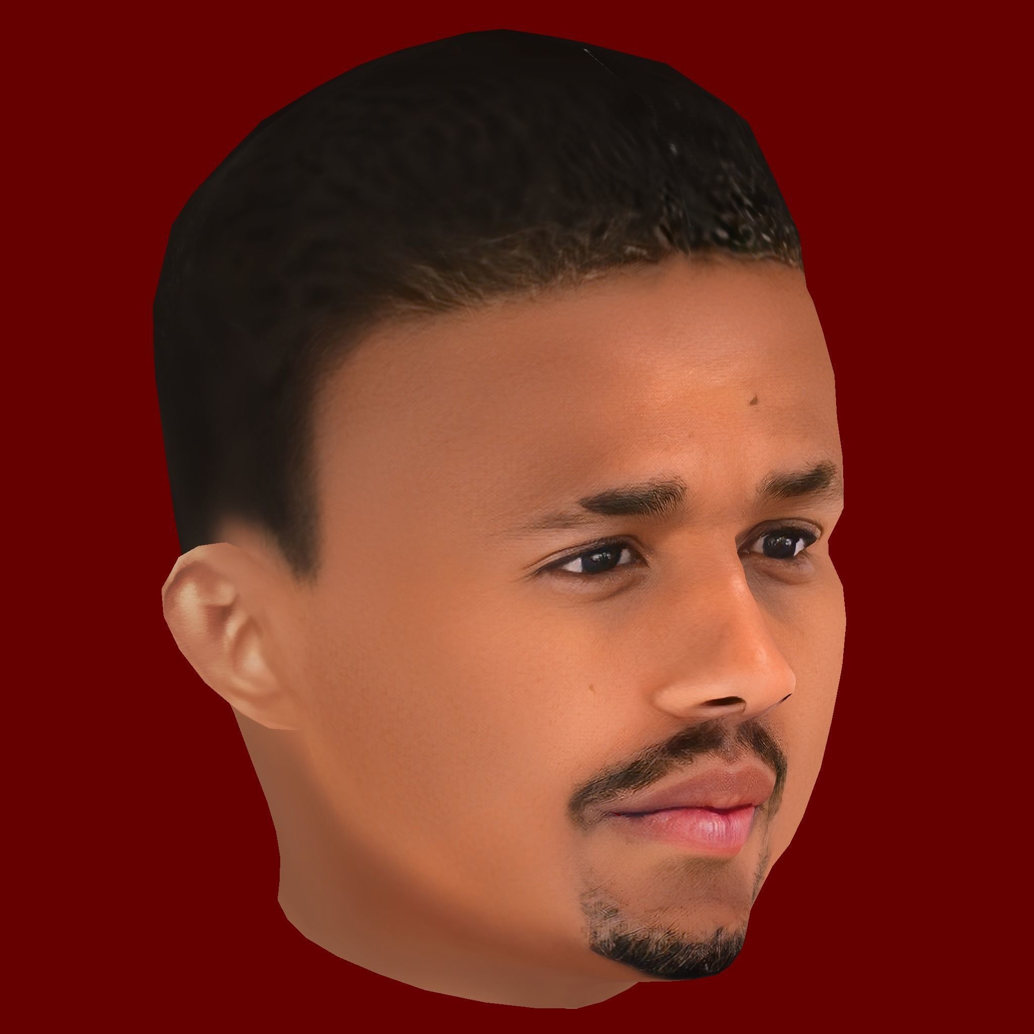 Eder Militao Head - Low poly head for game Low-poly 3D model_6