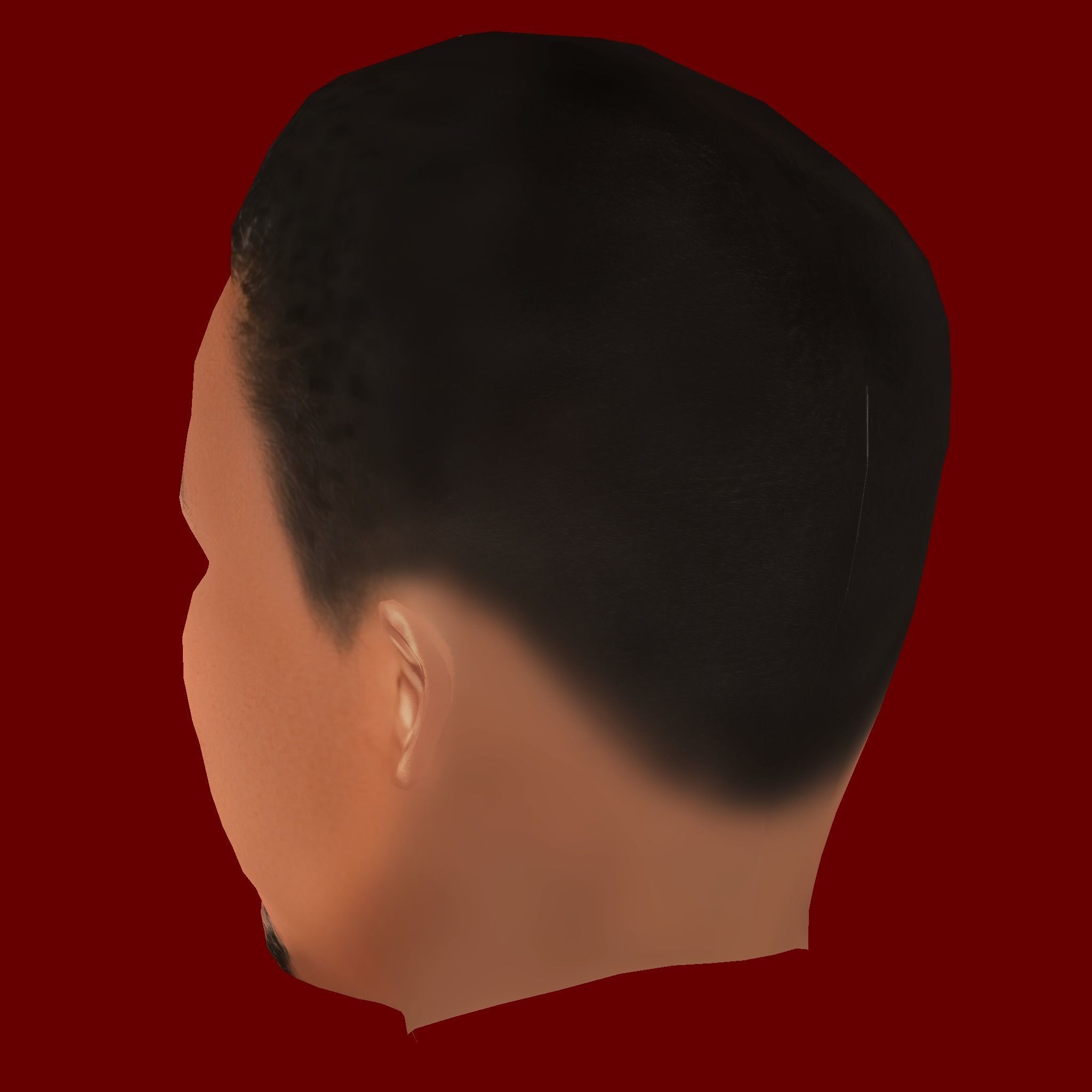 Eder Militao Head - Low poly head for game Low-poly 3D model_3