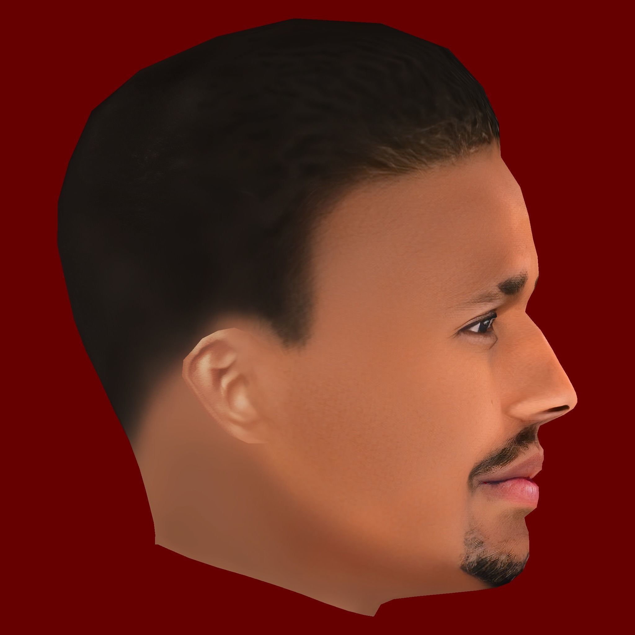 Eder Militao Head - Low poly head for game Low-poly 3D model_5
