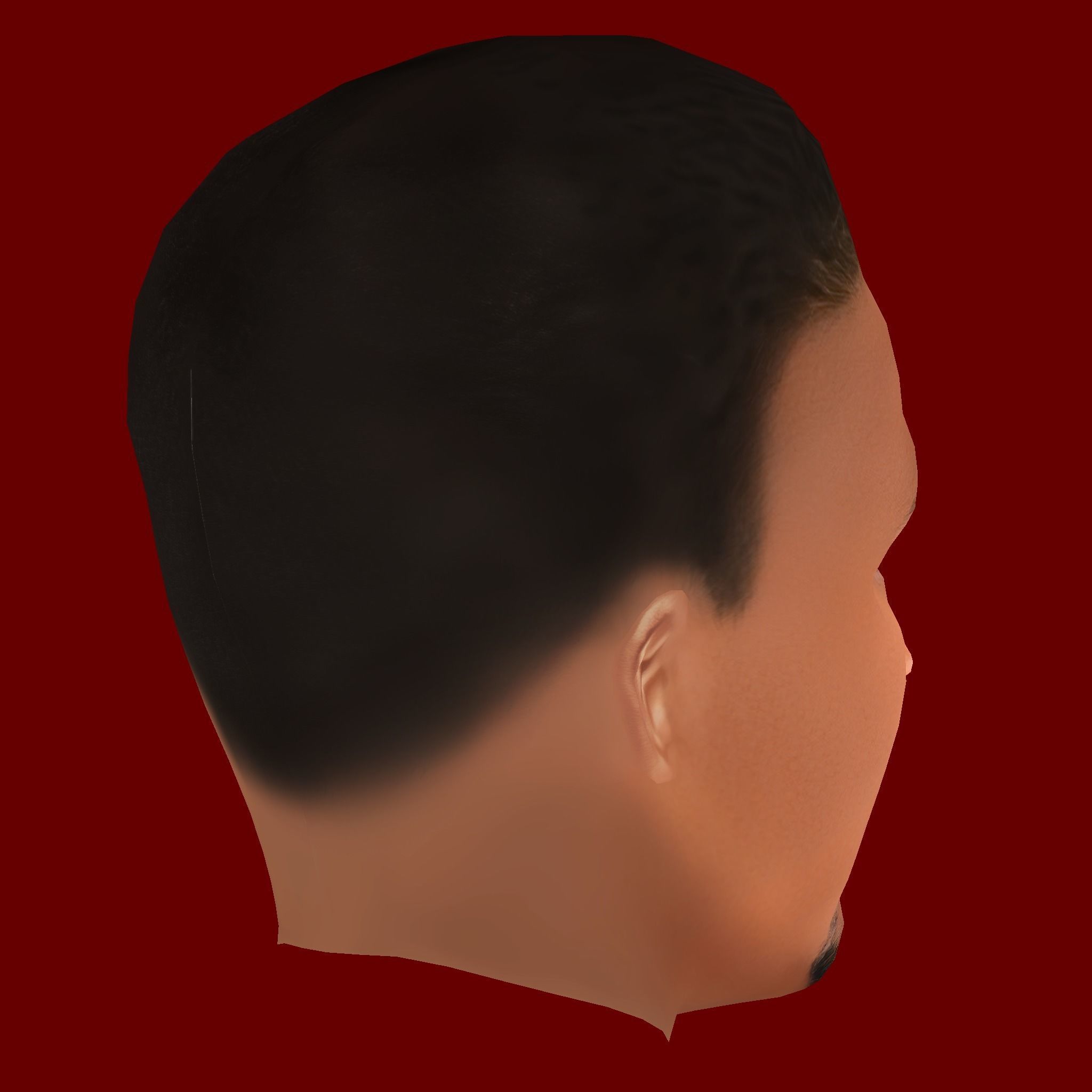 Eder Militao Head - Low poly head for game Low-poly 3D model_4