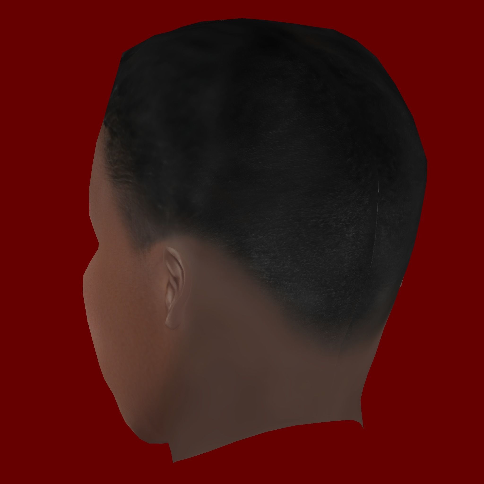 Eduardo Camavinga Head - Low poly head for game Low-poly 3D model_3