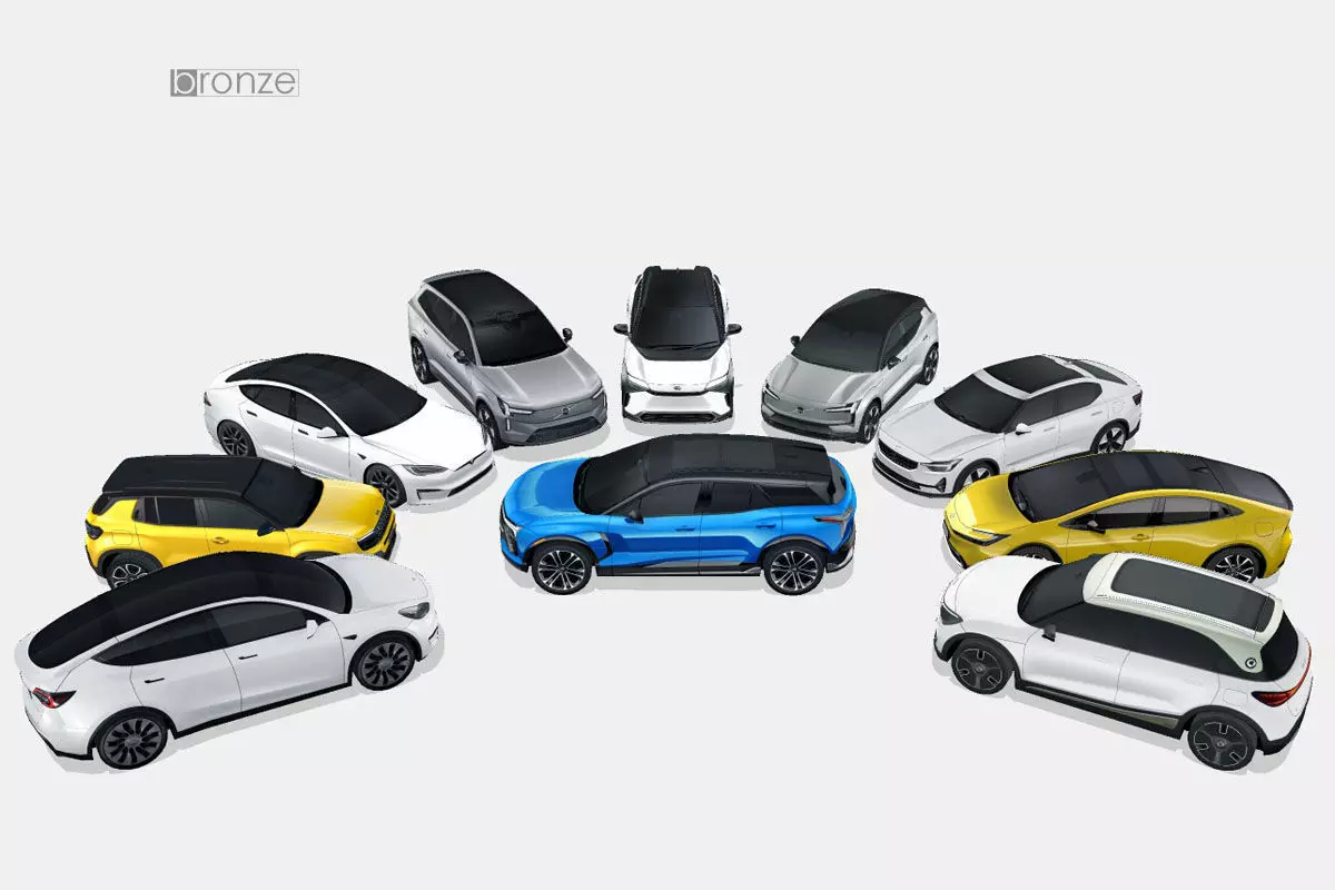 EV 10 car colection 2 3D Model Collection_0