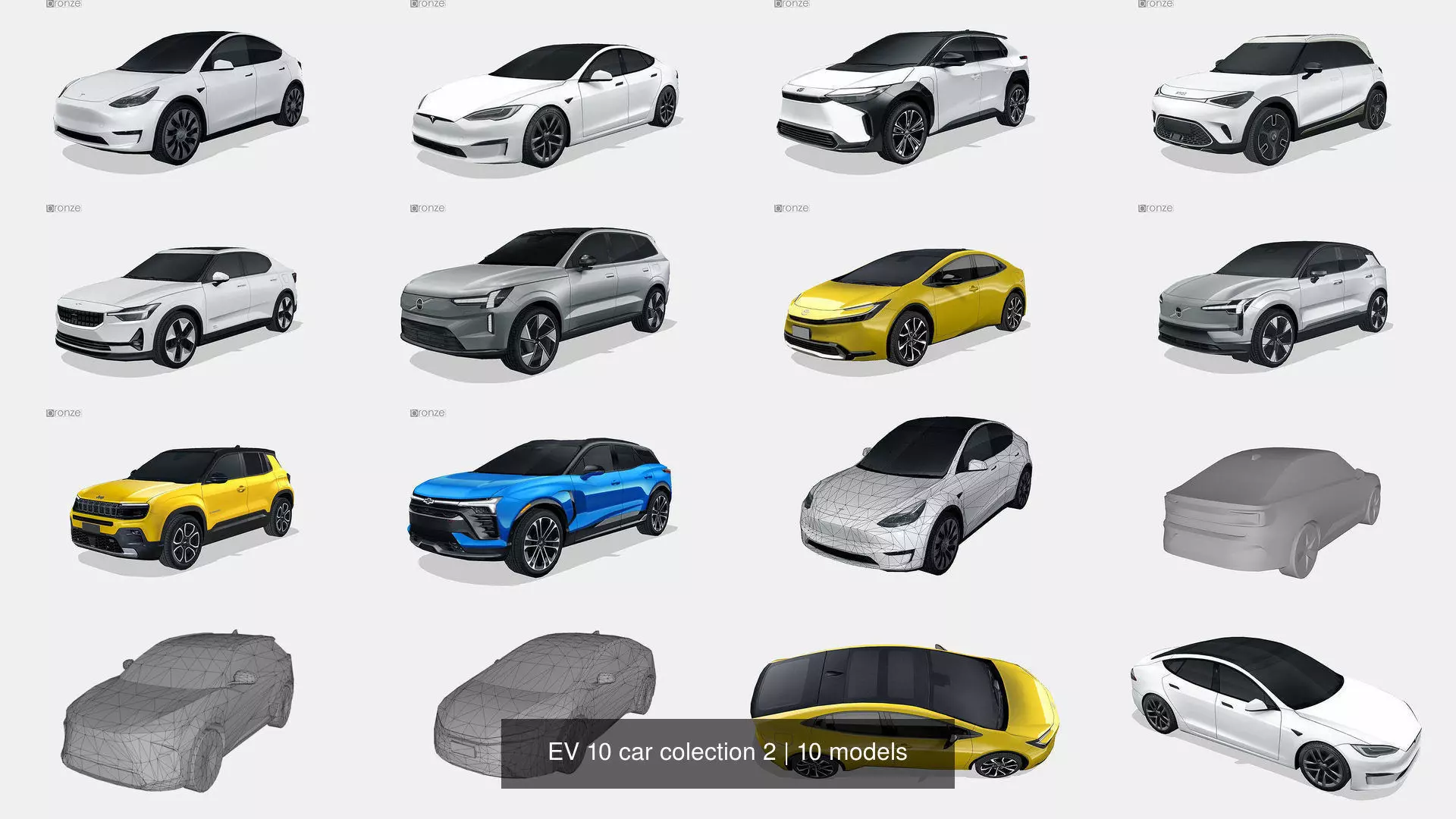 EV 10 car colection 2 3D Model Collection_11