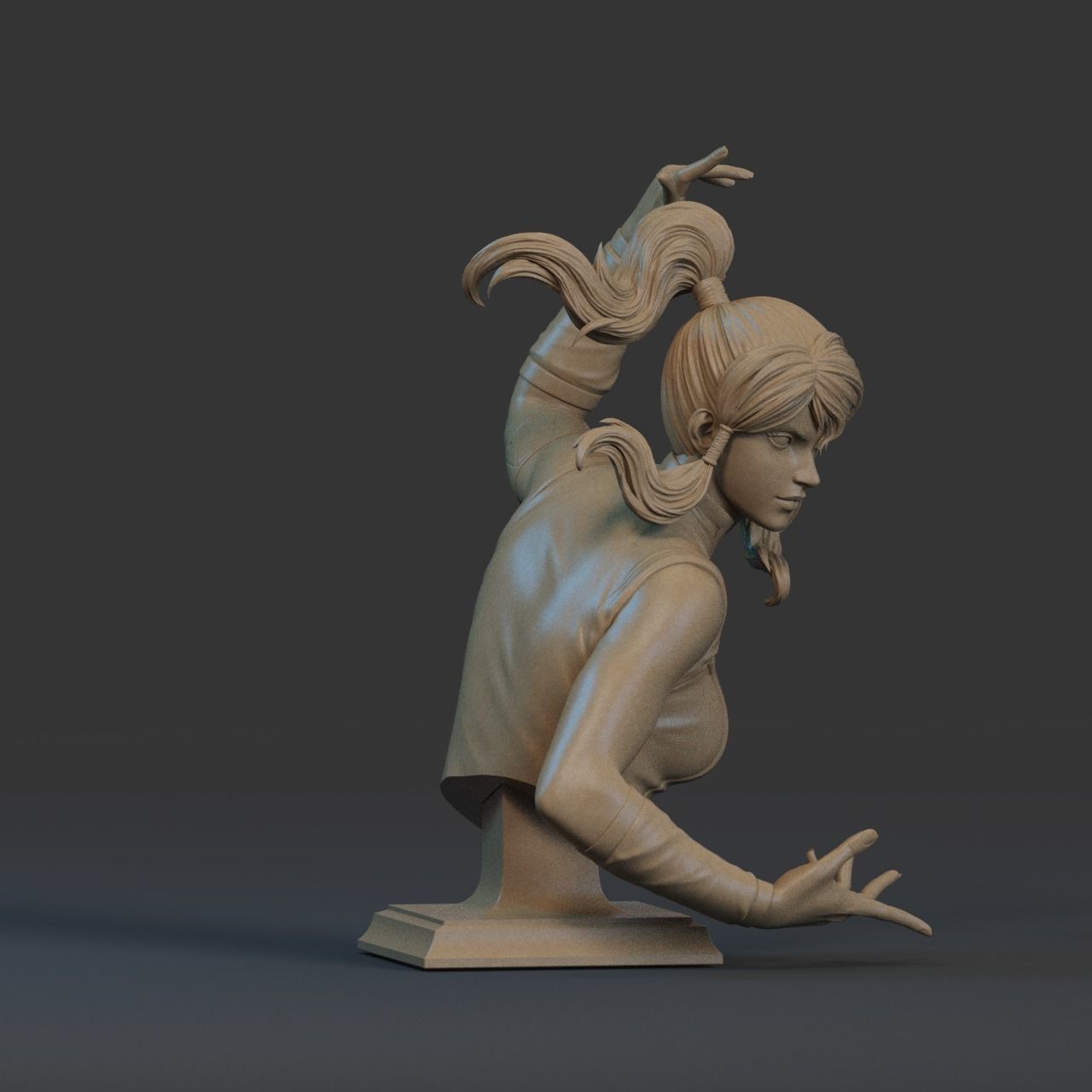 Korra Bust 3D Print 3D print model_1