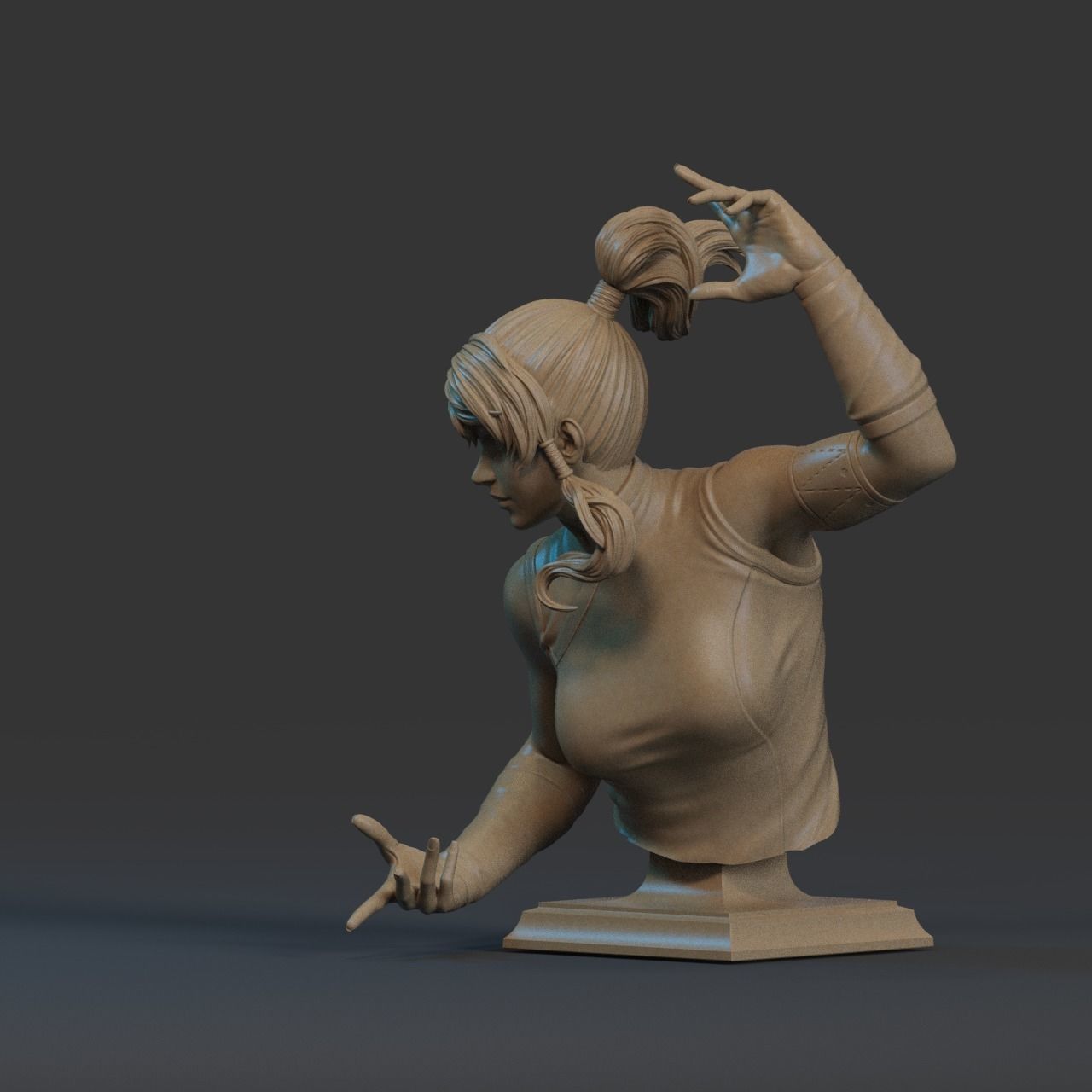 Korra Bust 3D Print 3D print model_3