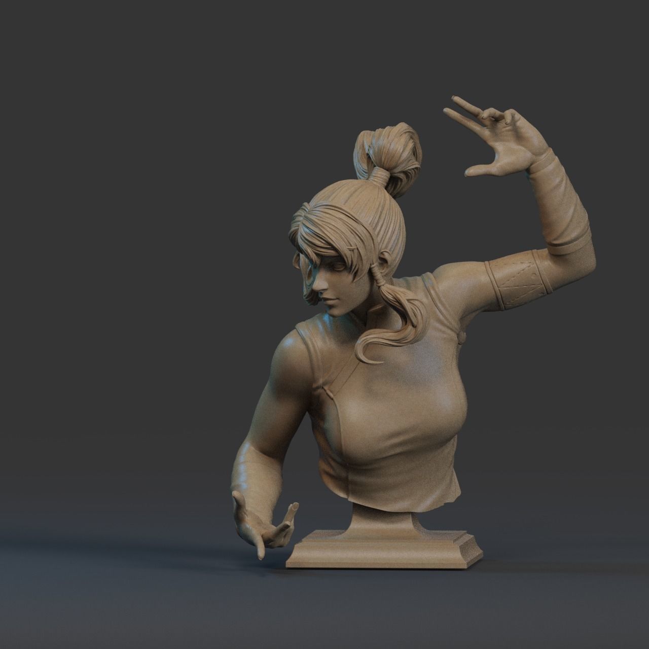 Korra Bust 3D Print 3D print model_2
