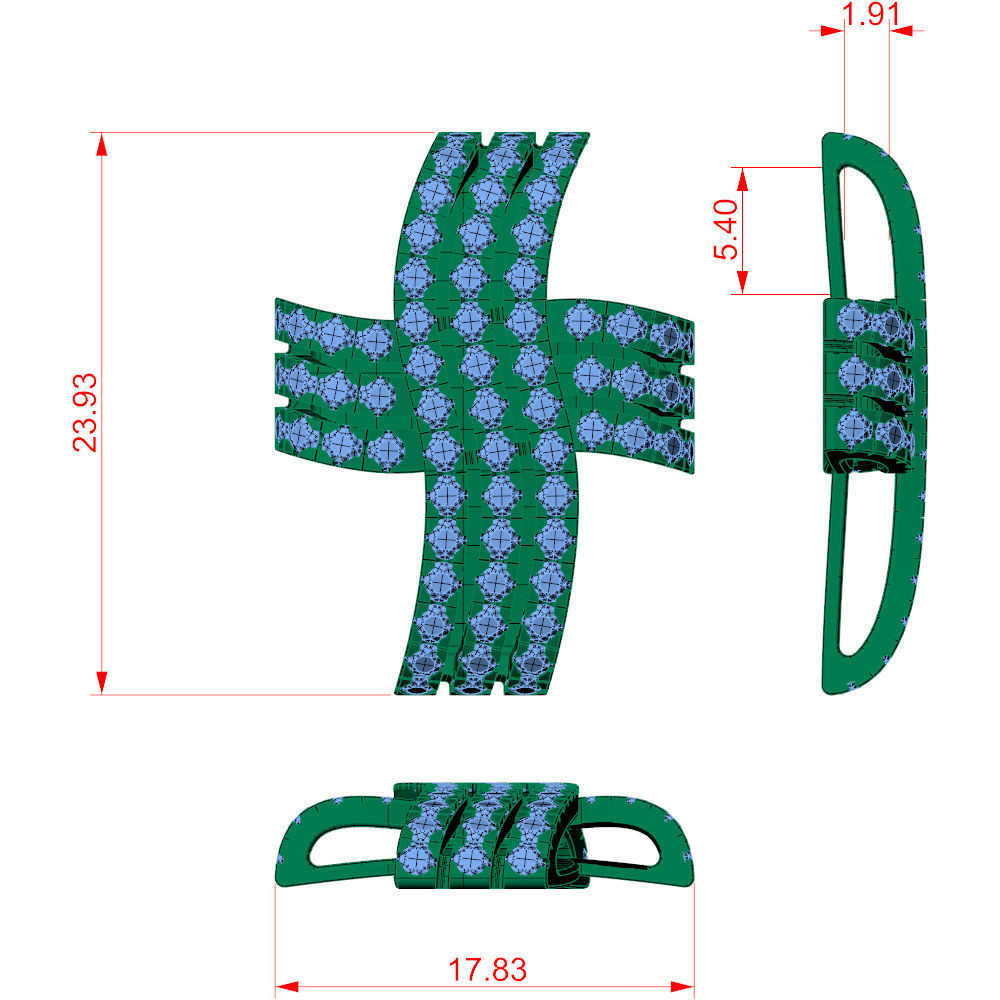 Cross Diamonds Pendant  3D print model_8