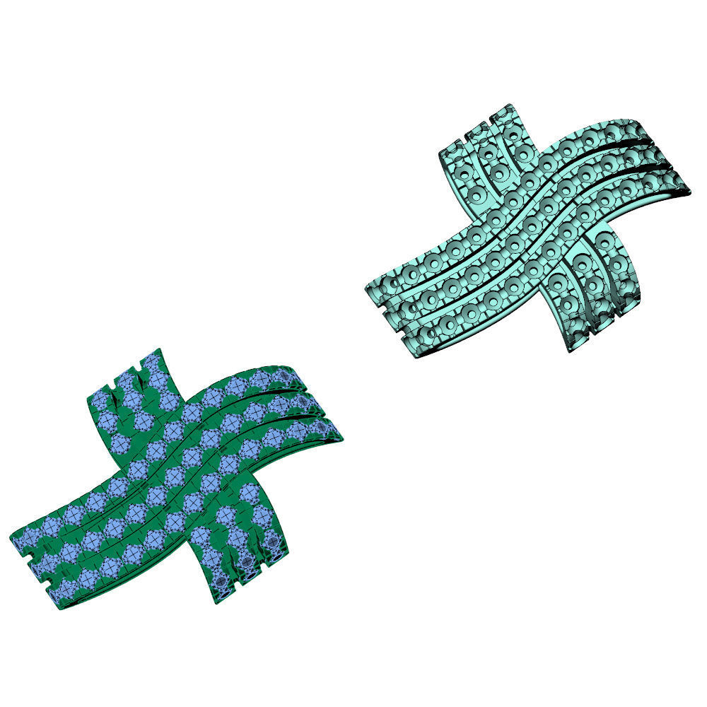 Cross Diamonds Pendant  3D print model_13