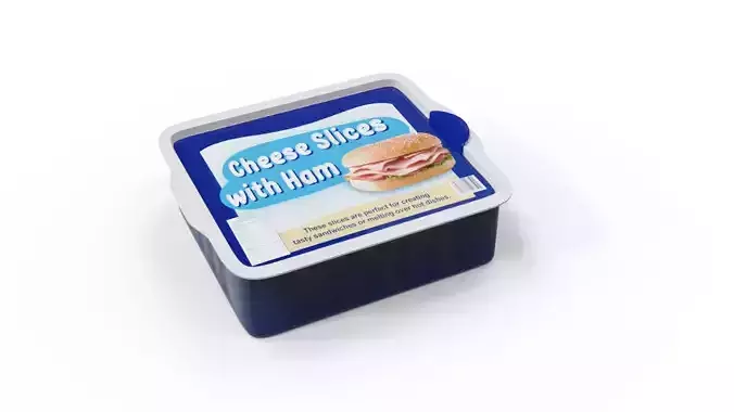 Processed Cheese Slices with Ham