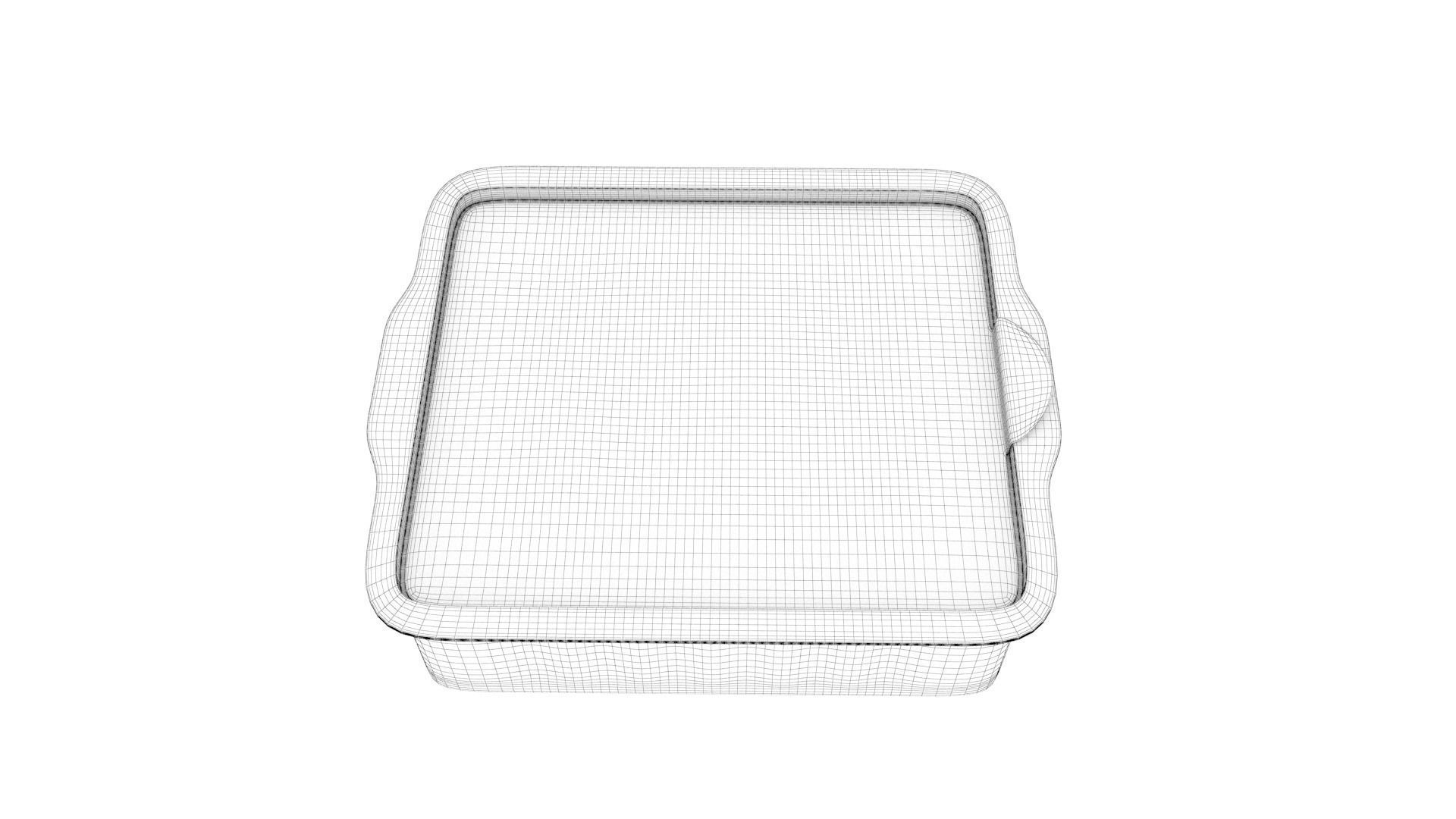 Processed Cheese Slices with Ham Low-poly 3D model_9