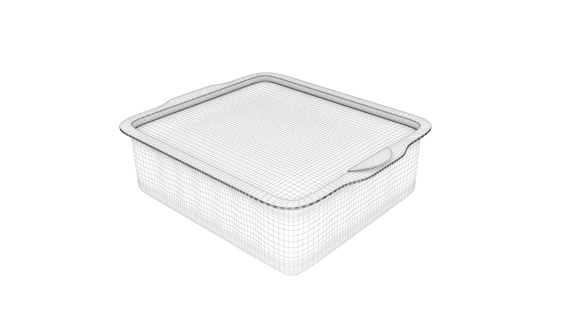 Processed Cheese Slices with Ham Low-poly 3D model_8