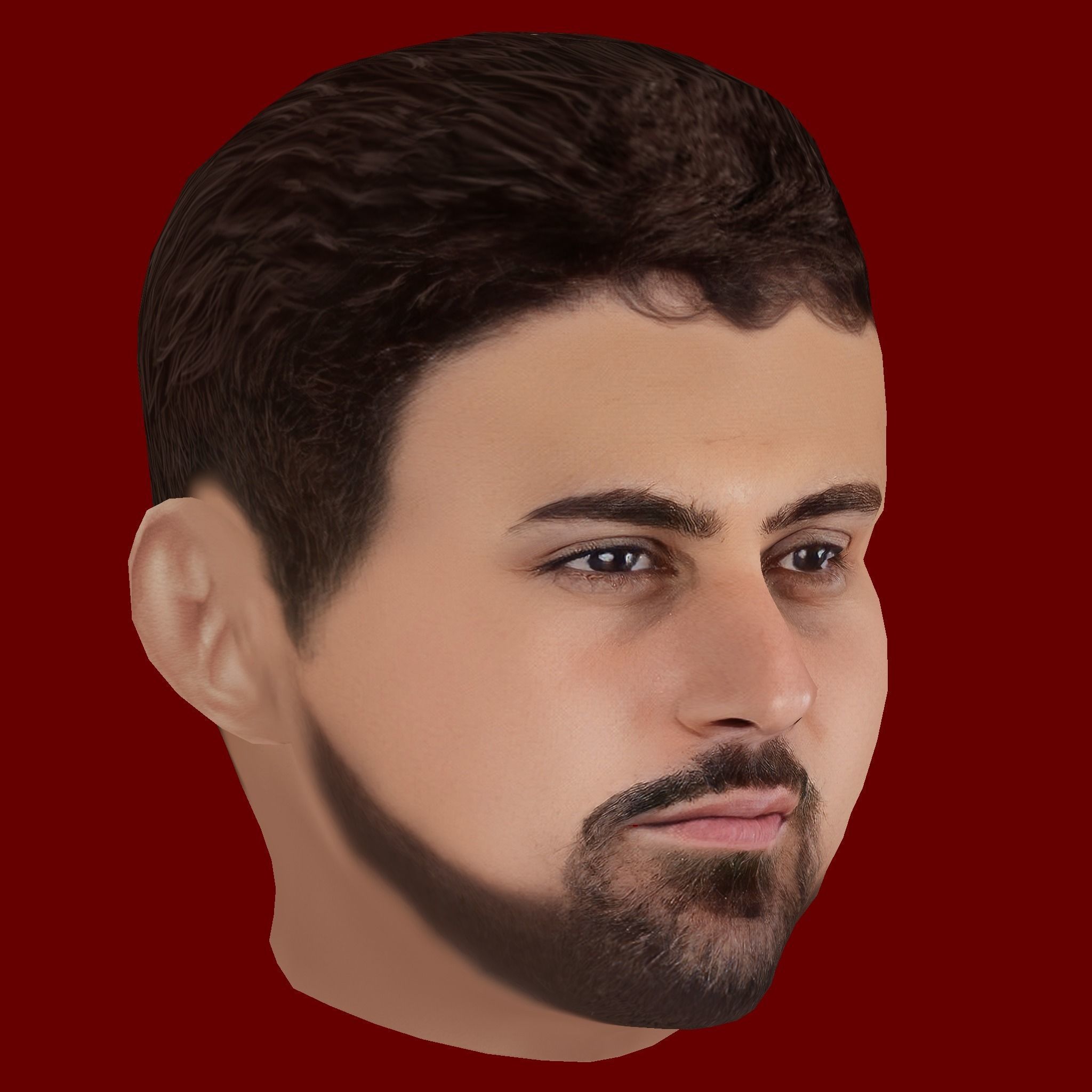 Josko Gvardiol Head - Low poly head for game Low-poly 3D model_6