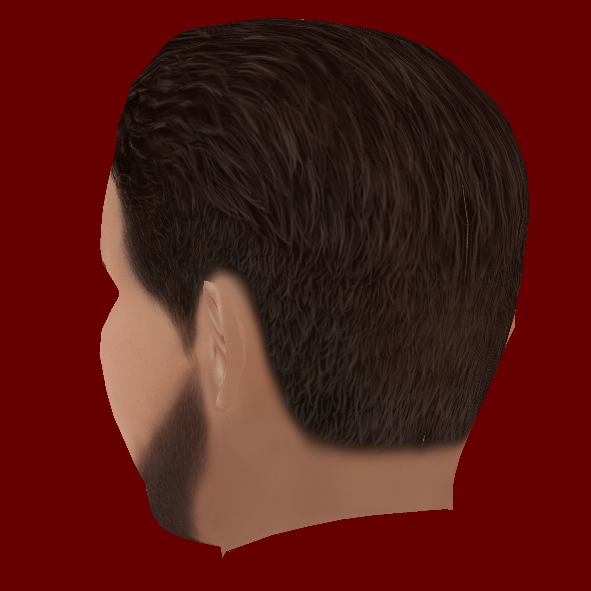 Josko Gvardiol Head - Low poly head for game Low-poly 3D model_3