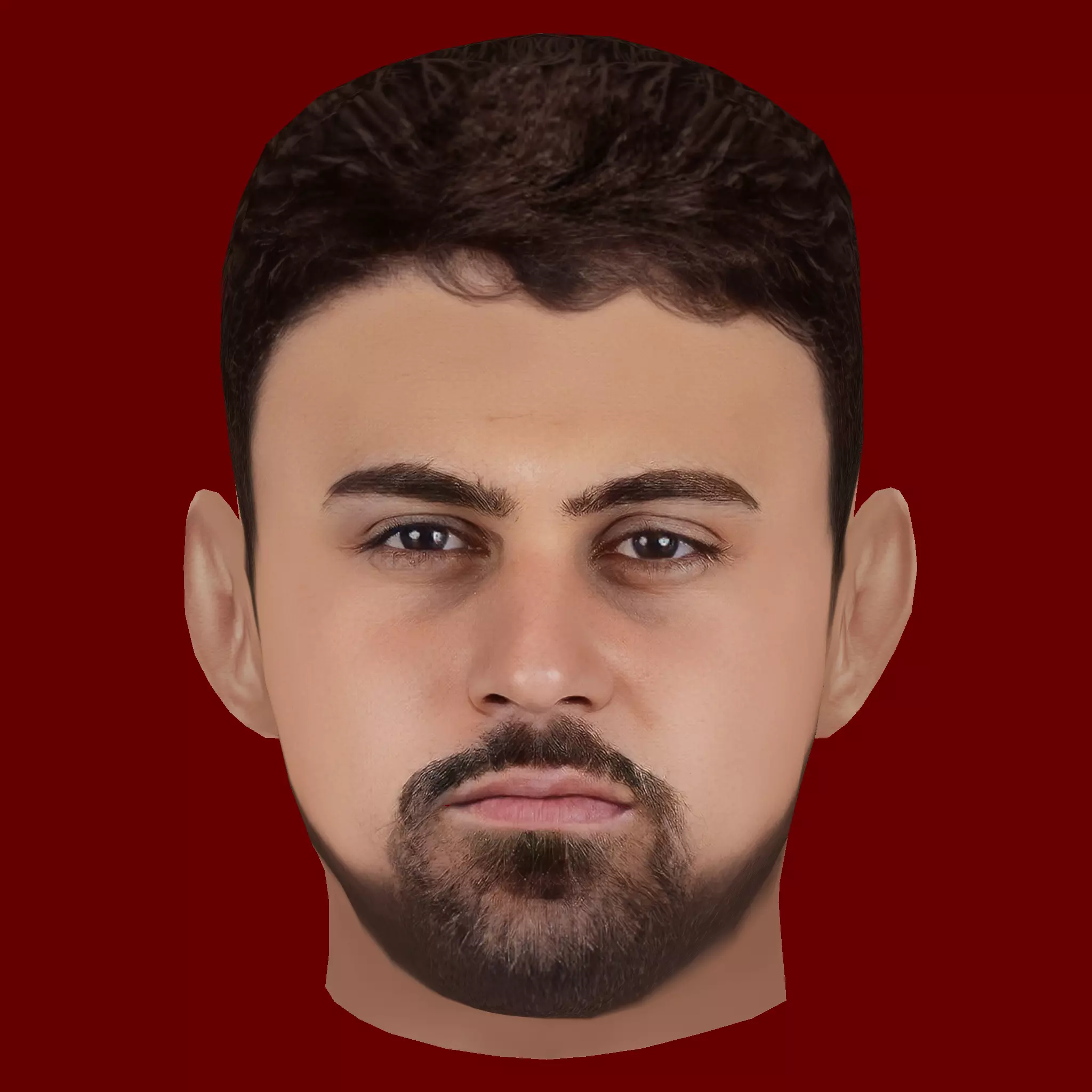 Josko Gvardiol Head - Low poly head for game Low-poly 3D model_0