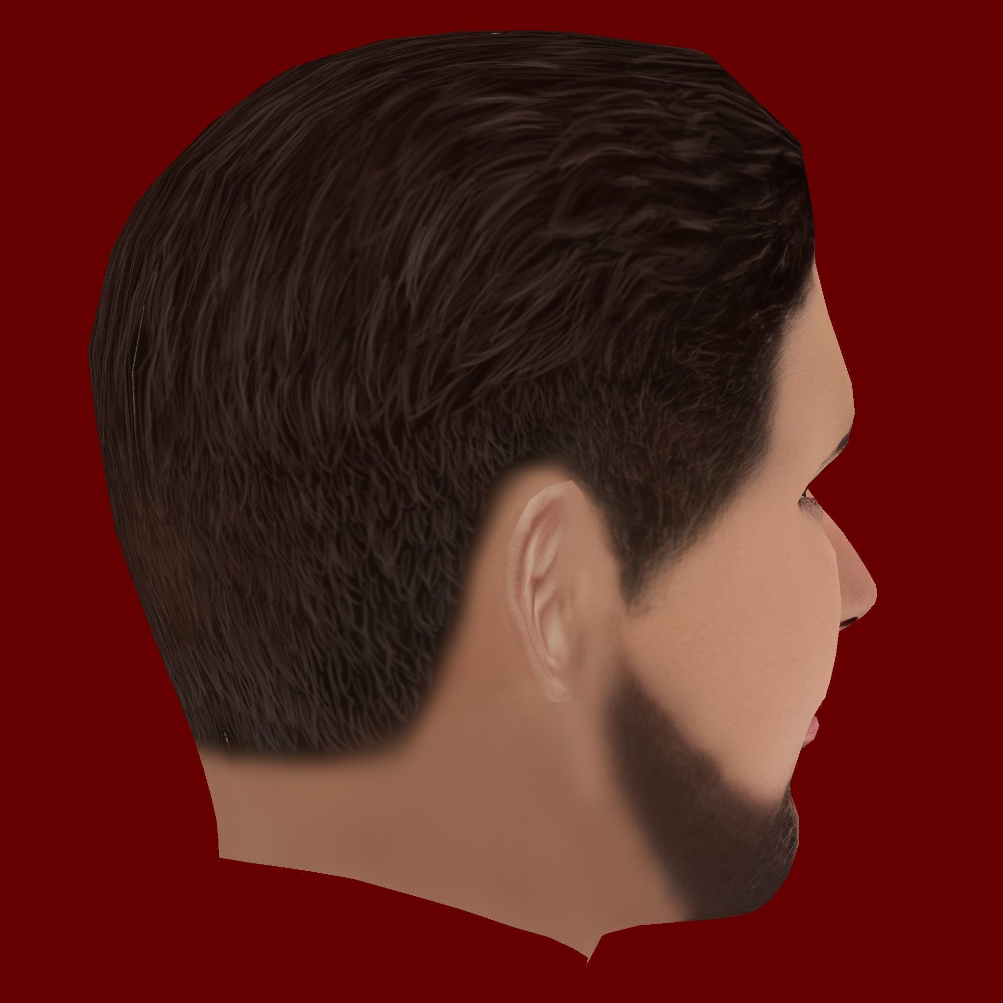 Josko Gvardiol Head - Low poly head for game Low-poly 3D model_4