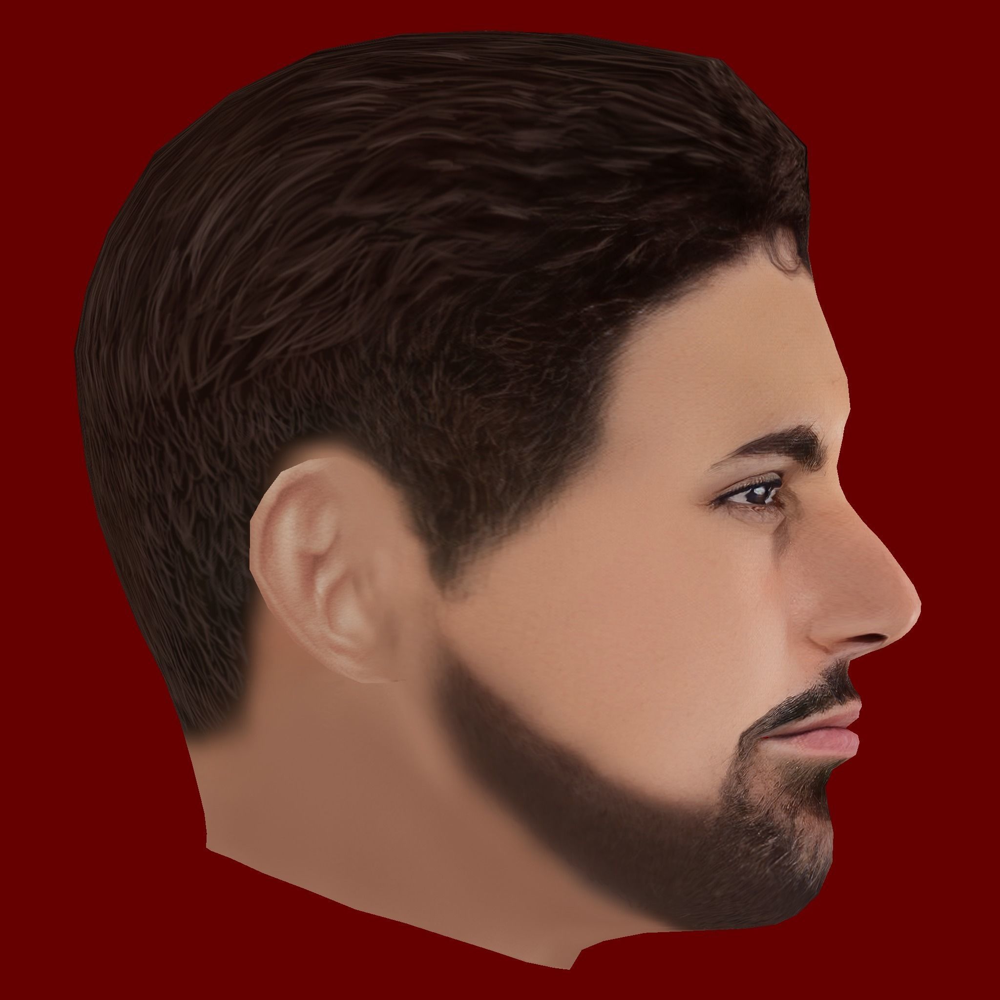 Josko Gvardiol Head - Low poly head for game Low-poly 3D model_5