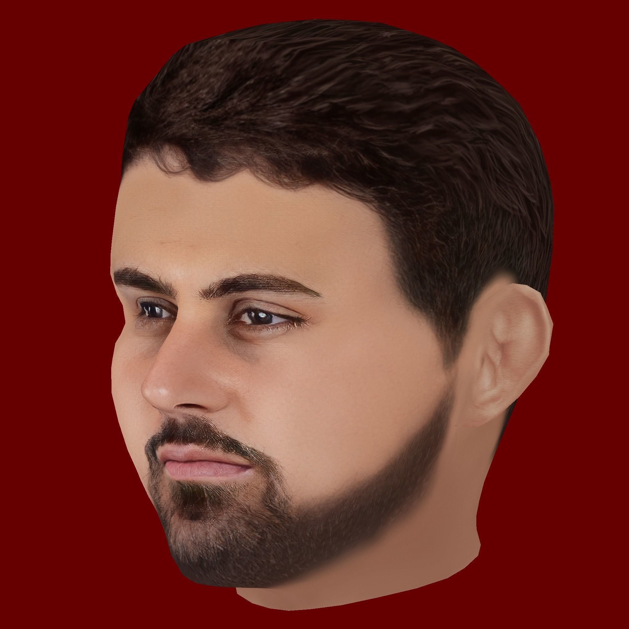 Josko Gvardiol Head - Low poly head for game Low-poly 3D model_1