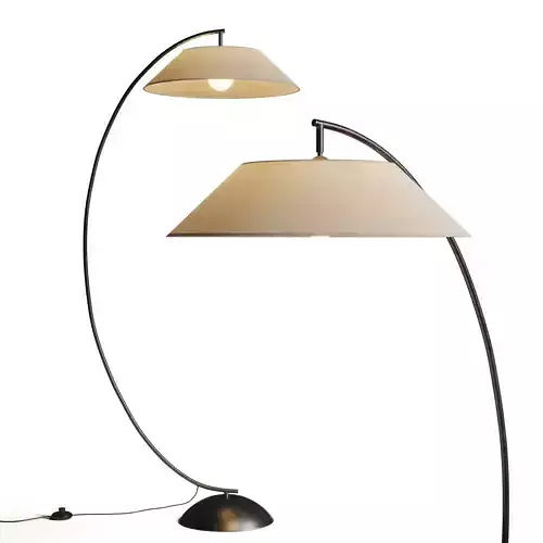 circo arc gold and black floor light