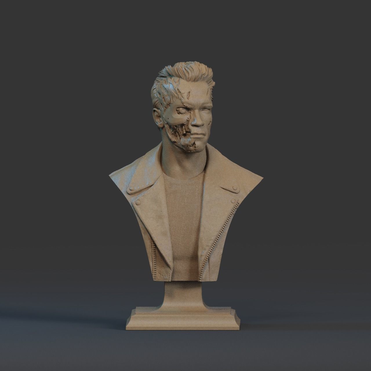 Terminator Bust 3D Print 3D print model_1