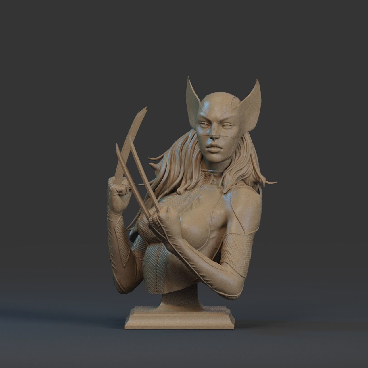 x-23 Bust 3D Print 3D print model_1