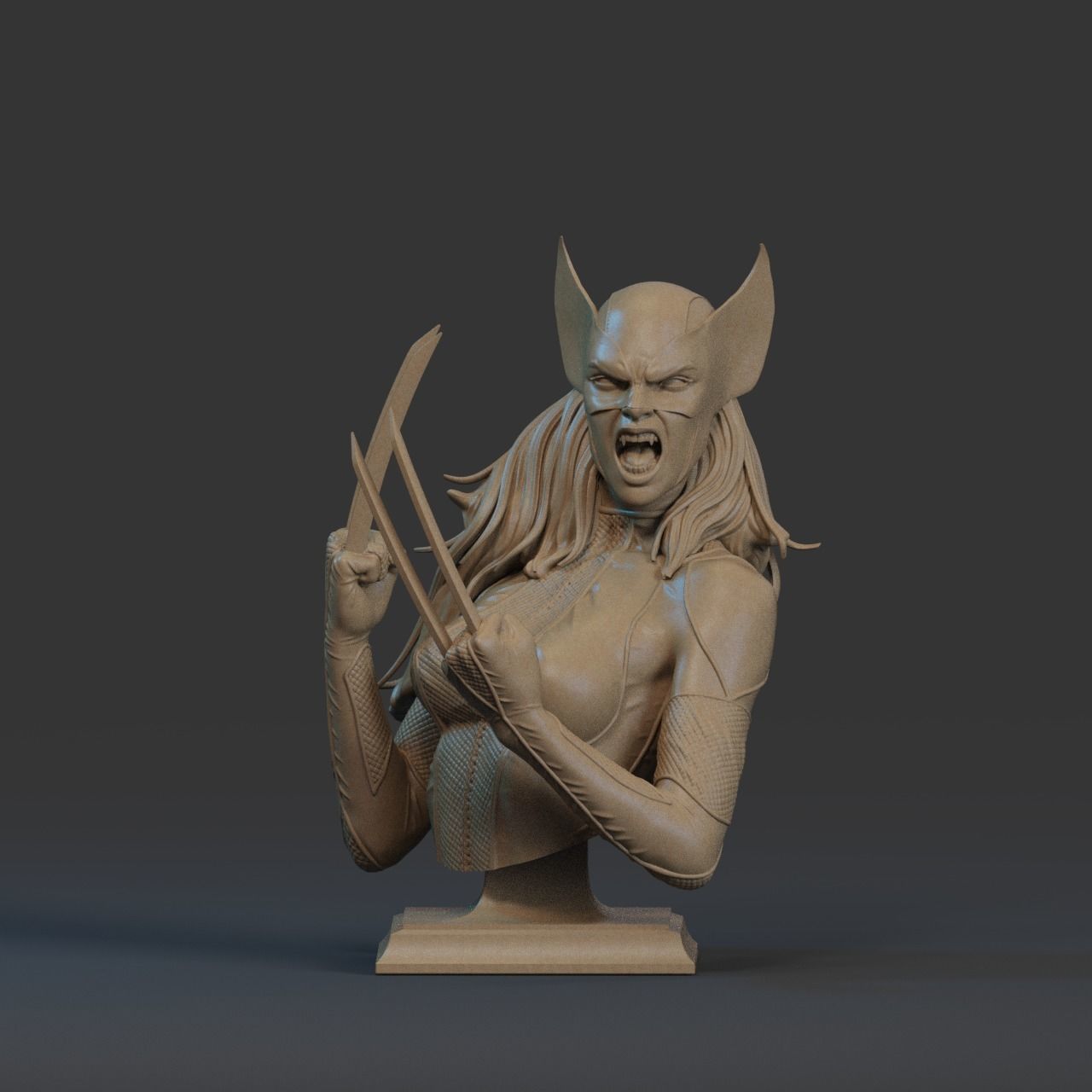 x-23 Bust 3D Print 3D print model_6