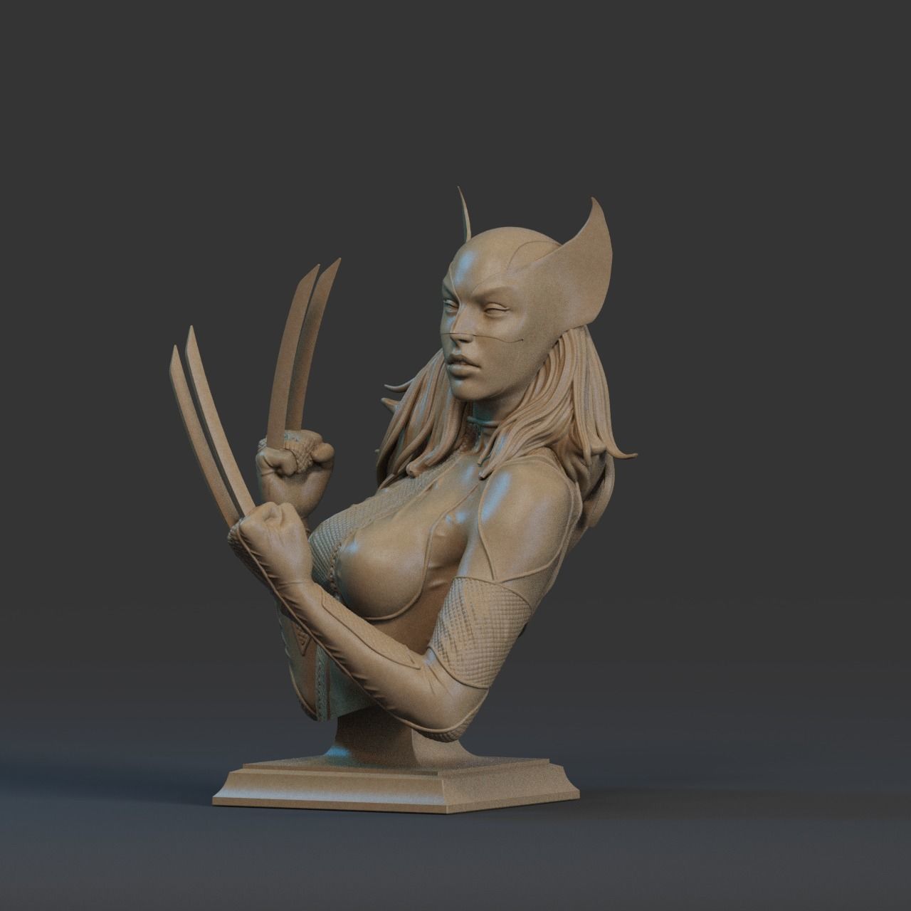 x-23 Bust 3D Print 3D print model_2
